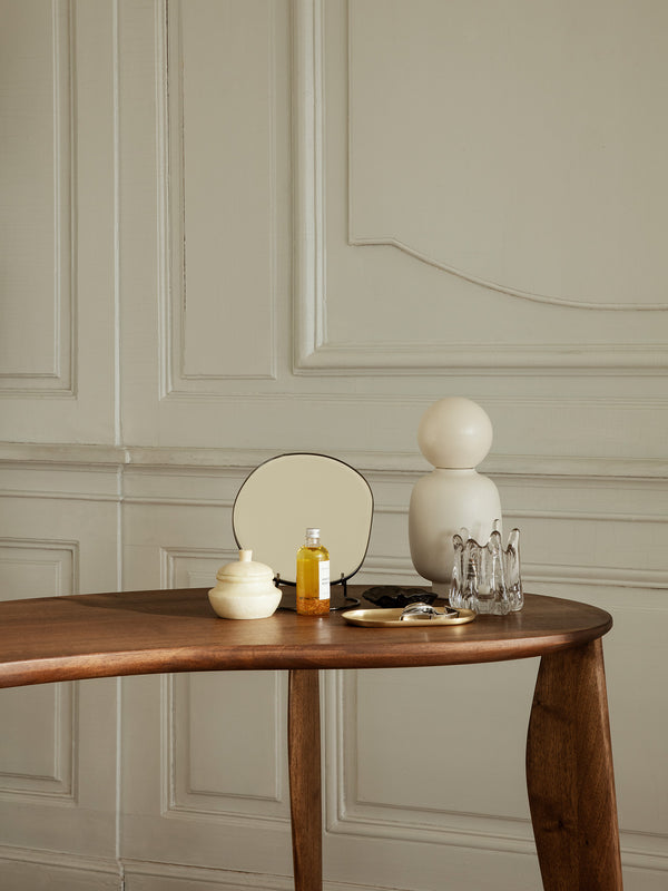 ferm LIVING Pond Table Mirror – Dark Chrome