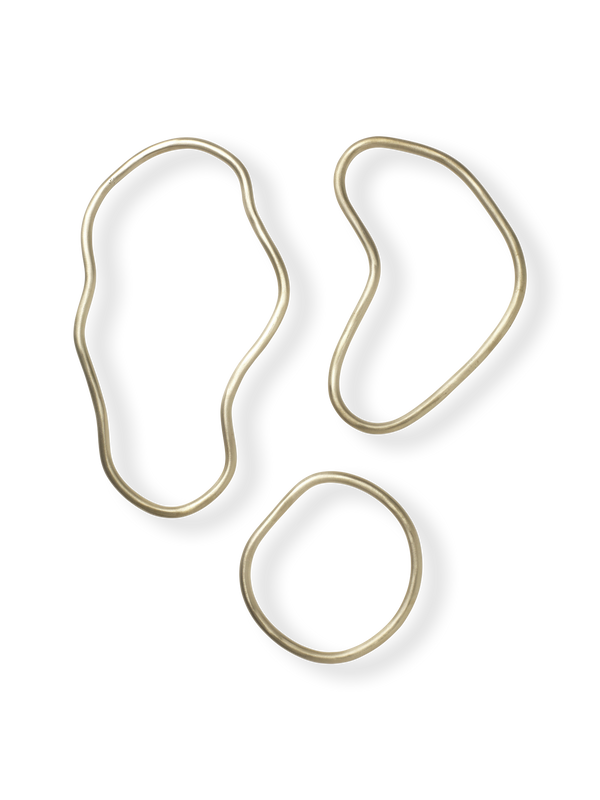 ferm LIVING Pond Trivets – Set of 3 – Brass