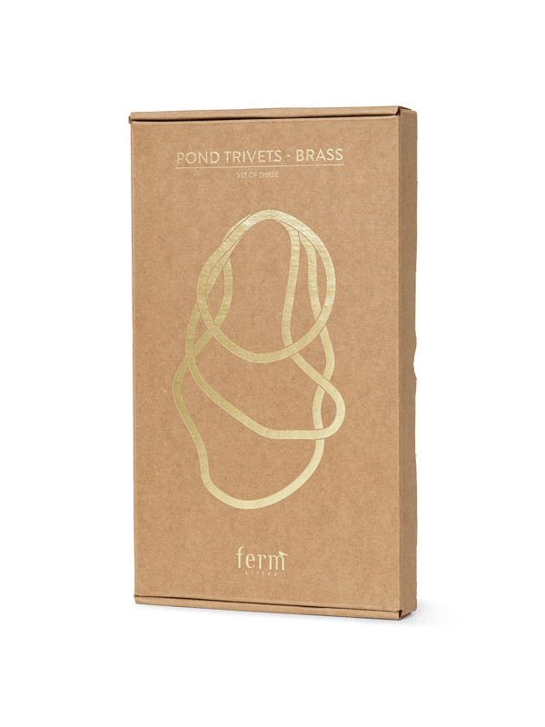 ferm LIVING Pond Trivets – Set of 3 – Brass