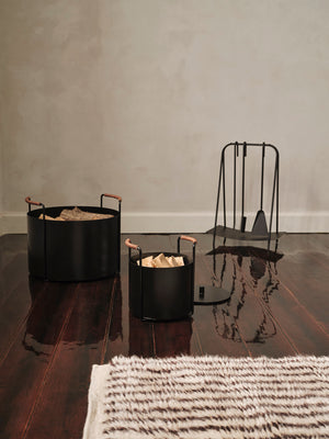 ferm LIVING Port Kindling and Ash Bucket – Black