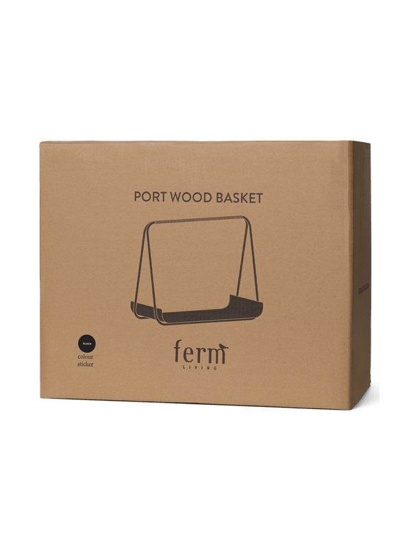 ferm LIVING Port Wood Basket – Black