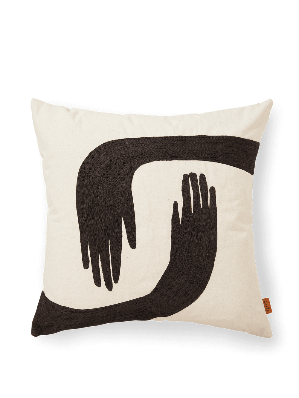 ferm LIVING Pose Cushion – Coffee / Undyed