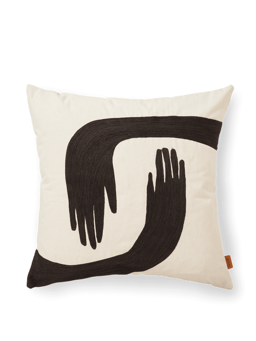 ferm LIVING Pose Cushion – Coffee / Undyed