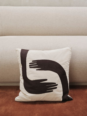 ferm LIVING Pose Cushion – Coffee / Undyed