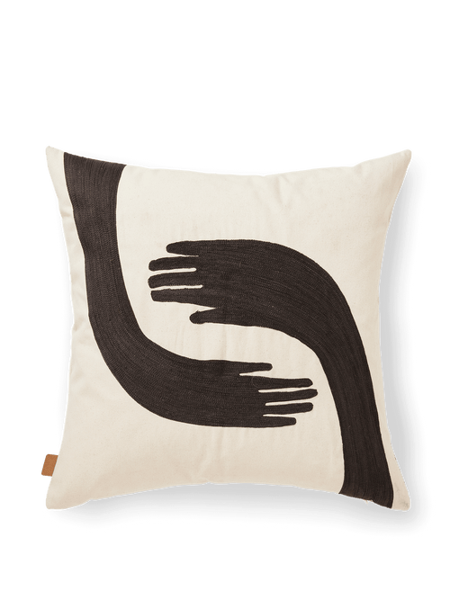 ferm LIVING Pose Cushion Cover – Coffee / Undyed