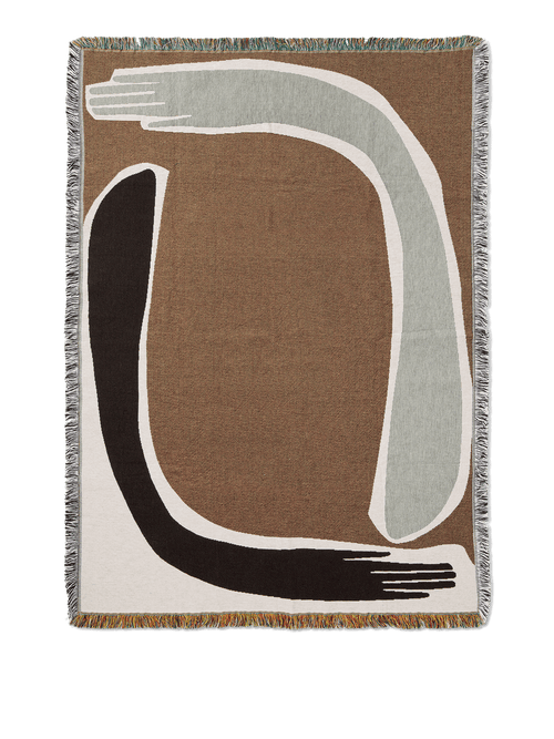 ferm LIVING Pose Tapestry Blanket – Coffee
