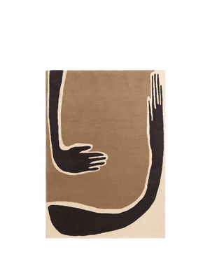 ferm LIVING Pose Tufted Rug 140 x 200 cm – Dark Coffee / Off-white