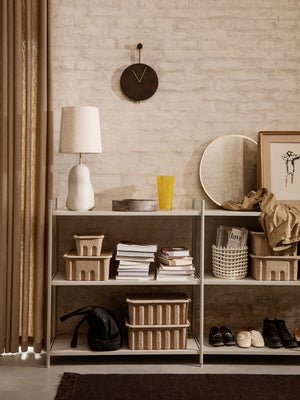 ferm LIVING Punctual Solid Metal Shelf – Light Grey