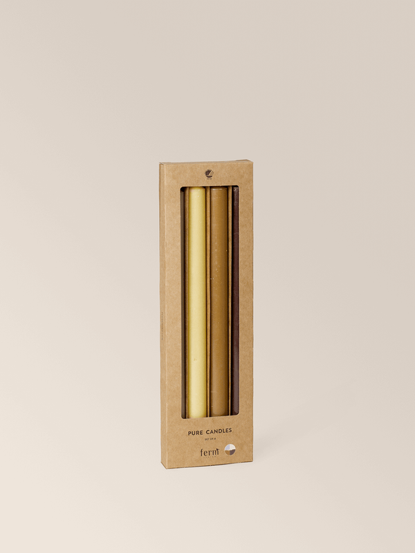 ferm LIVING Pure Candles – Set of 4 – Calm Blend