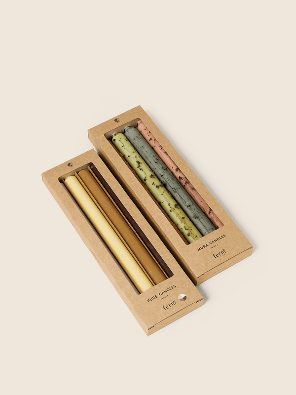 ferm LIVING Pure Candles – Set of 4 – Calm Blend