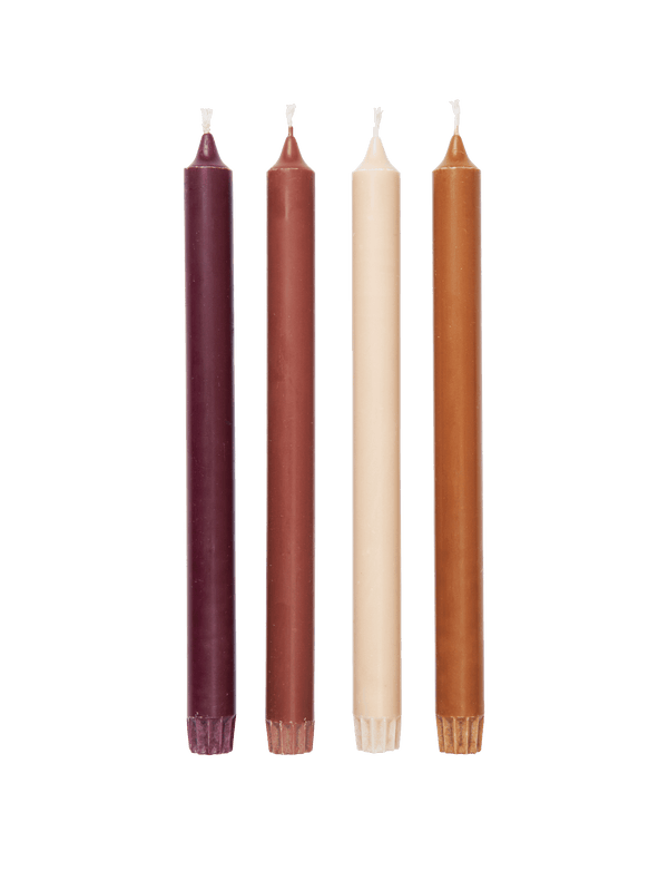 ferm LIVING Pure Candles – Set of 4 – Roseate Blend