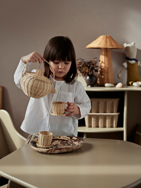 ferm LIVING Rattan Tea Set – Natural