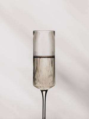 ferm LIVING Ripple Champagne Flutes – Set of 2 – Clear