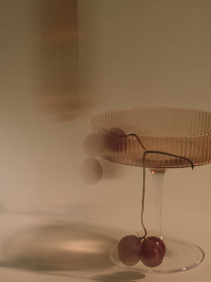 ferm LIVING Ripple Champagne Saucers – Set of 2 – Blush
