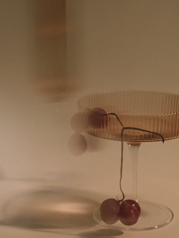 ferm LIVING Ripple Champagne Saucers – Set of 2 – Blush