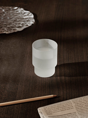 ferm LIVING Ripple Glasses – Set of 4 – Frosted