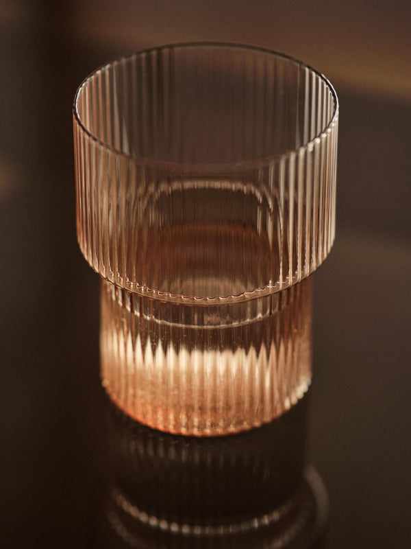 ferm LIVING Ripple Glasses – Set of 4 – Blush