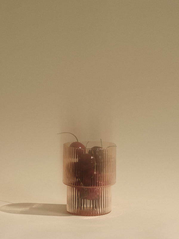 ferm LIVING Ripple Glasses – Set of 4 – Blush