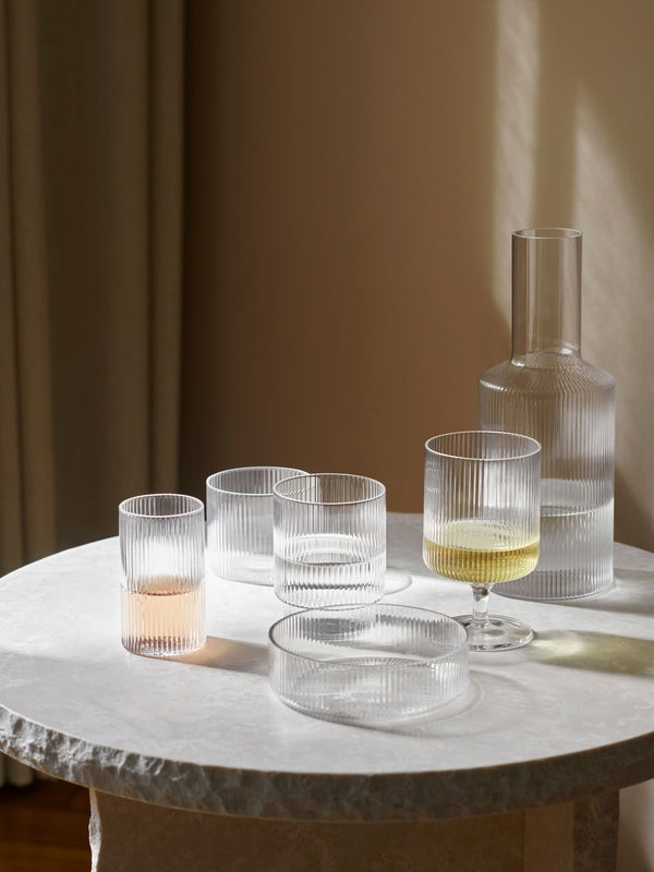 ferm LIVING Ripple Glasses – Set of 4 – Clear