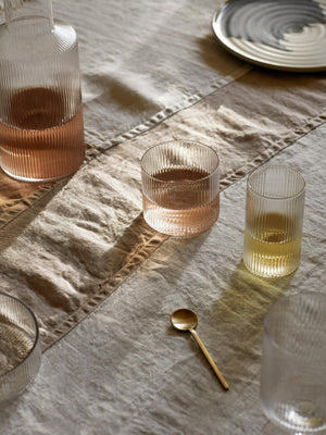ferm LIVING Ripple Low Glasses – Set of 4 – Clear
