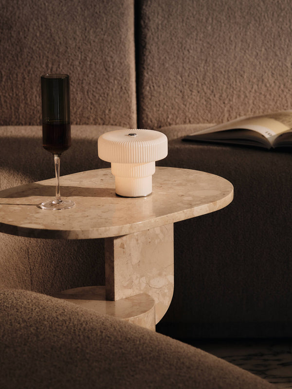 ferm LIVING Ripple Portable Lamp H10 cm – White