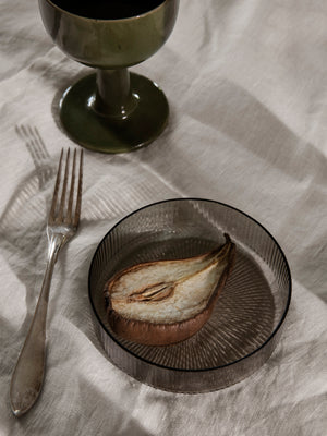 ferm LIVING Ripple Serving Bowls – Set of 4 – Smoked Grey