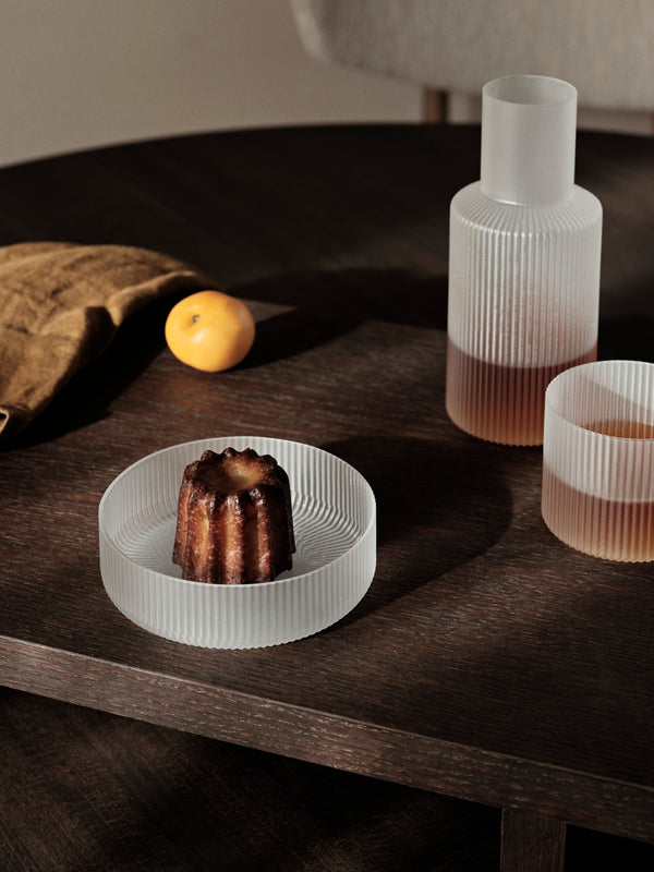 ferm LIVING Ripple Serving Bowls – Set of 4 – Frosted