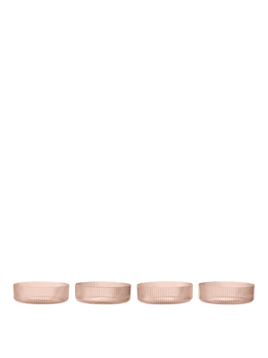 ferm LIVING Ripple Serving Bowls – Set of 4 – Blush