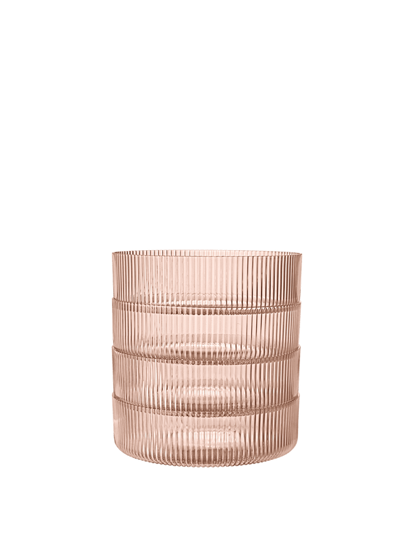 ferm LIVING Ripple Serving Bowls – Set of 4 – Blush