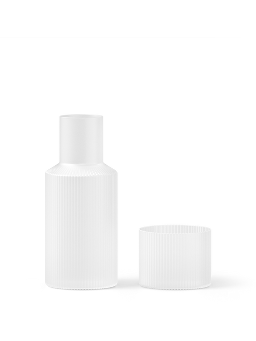 ferm LIVING Ripple Small Carafe Set – Frosted