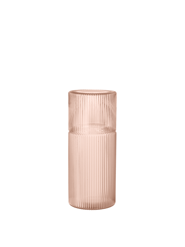 ferm LIVING Ripple Small Carafe Set – Blush
