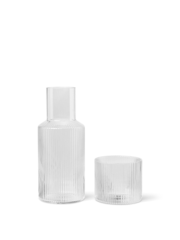 ferm LIVING Ripple Small Carafe Set – Clear