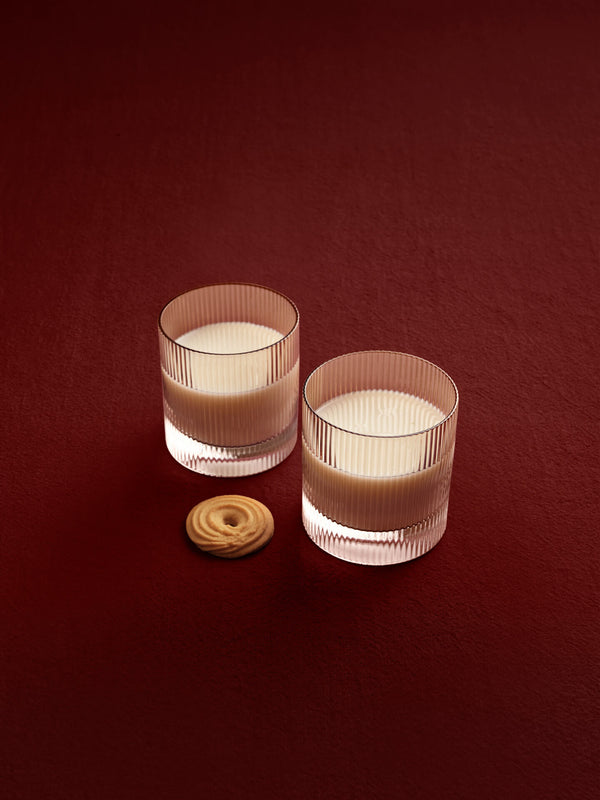ferm LIVING Ripple Tumbler Glasses – Set of 2 – Blush