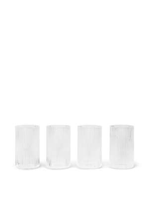 ferm LIVING Ripple Verrines – Set of 4 – Clear