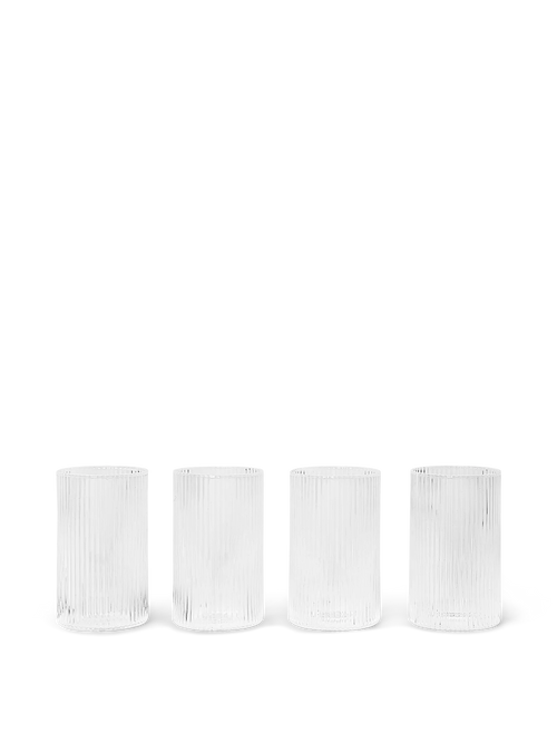 ferm LIVING Ripple Verrines – Set of 4 – Clear