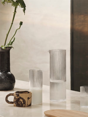 ferm LIVING Ripple Water Jug – Clear