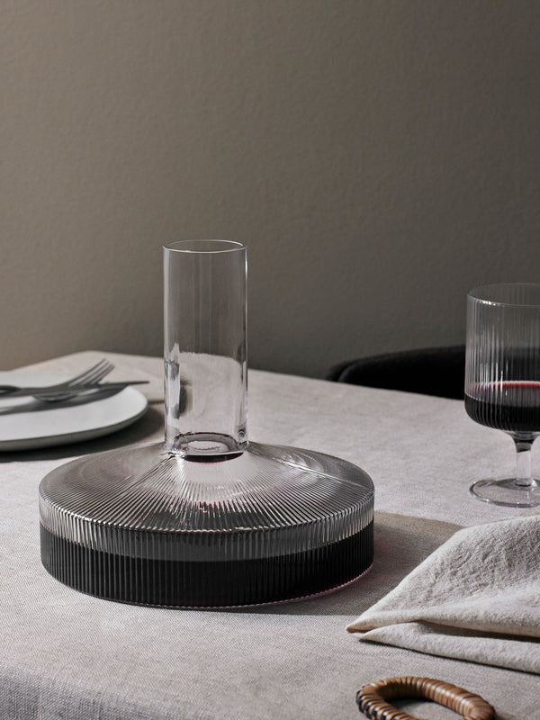 ferm LIVING Ripple Wine Carafe – Clear