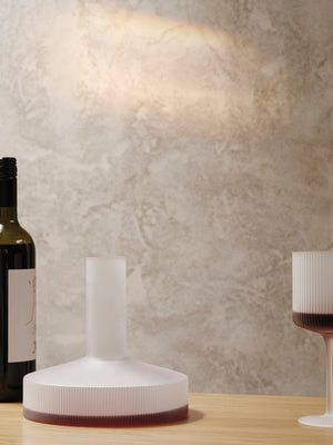 ferm LIVING Ripple Wine Carafe – Frosted