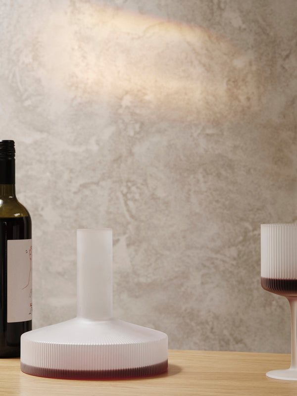 ferm LIVING Ripple Wine Carafe – Frosted