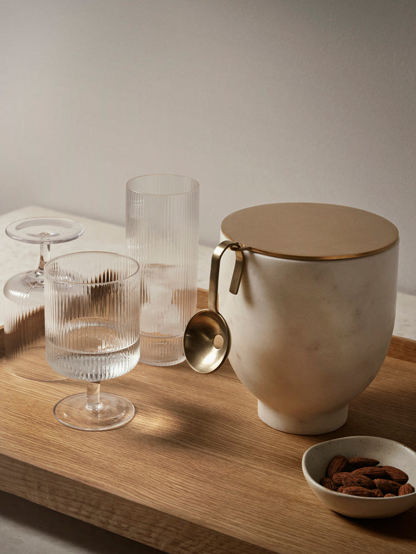 ferm LIVING Ripple Wine Glasses – Set of 2 – Clear