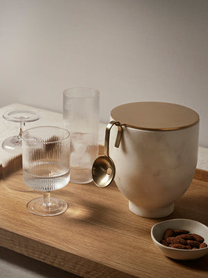 ferm LIVING Ripple Wine Glasses – Set of 2 – Clear