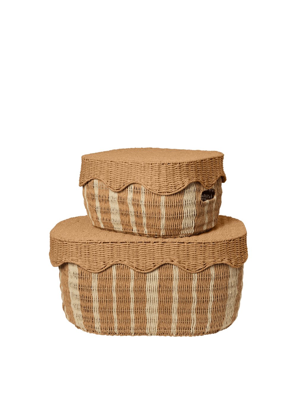 ferm LIVING Rivan Storage Baskets – Set of 2 – Natural / Off-White