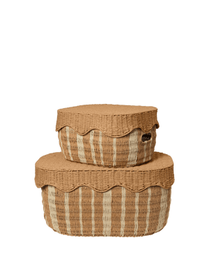 ferm LIVING Rivan Storage Baskets – Set of 2 – Natural / Off-White