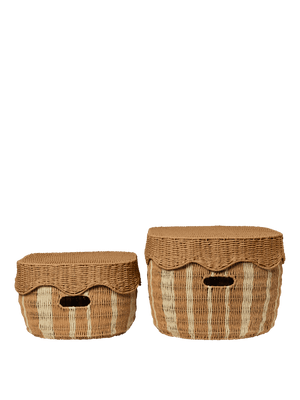 ferm LIVING Rivan Storage Baskets – Set of 2 – Natural / Off-White