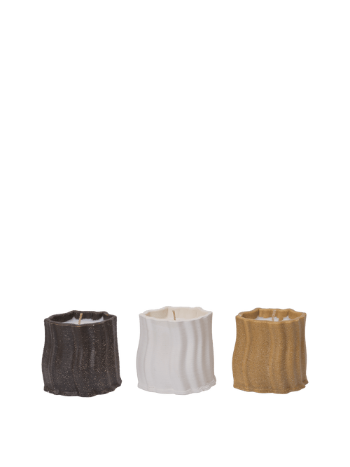 ferm LIVING Rylith Scented Candles H6 cm – Set of 3