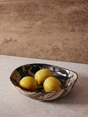 ferm LIVING Ryu Bowl 28 cm – Sand / Brown