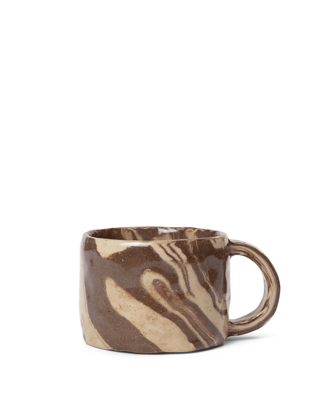 ferm LIVING Ryu Mug Low – Sand / Brown