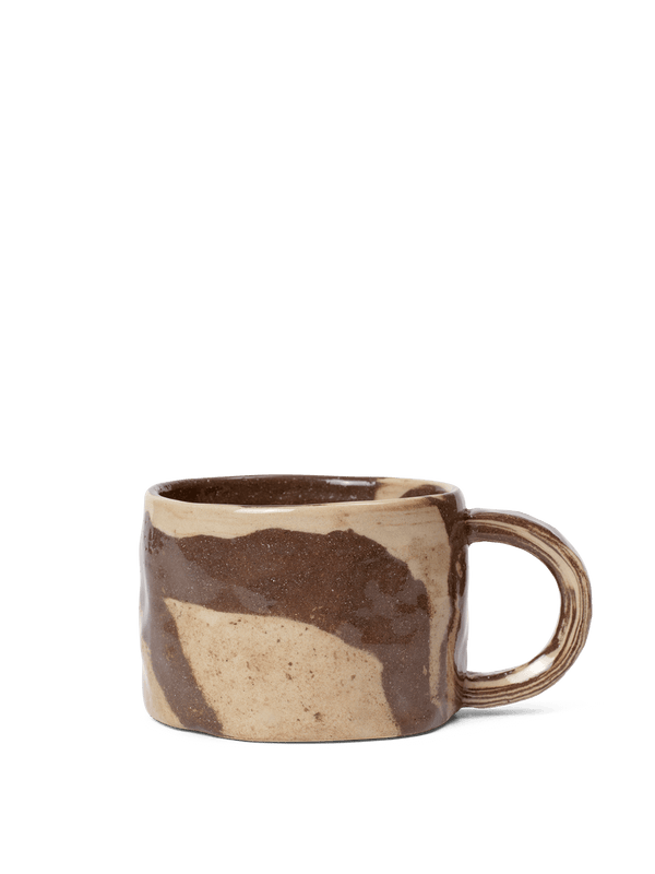 ferm LIVING Ryu Mug Low – Sand / Brown