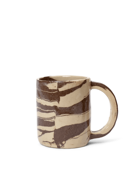 ferm LIVING Ryu Mug Tall – Sand / Brown