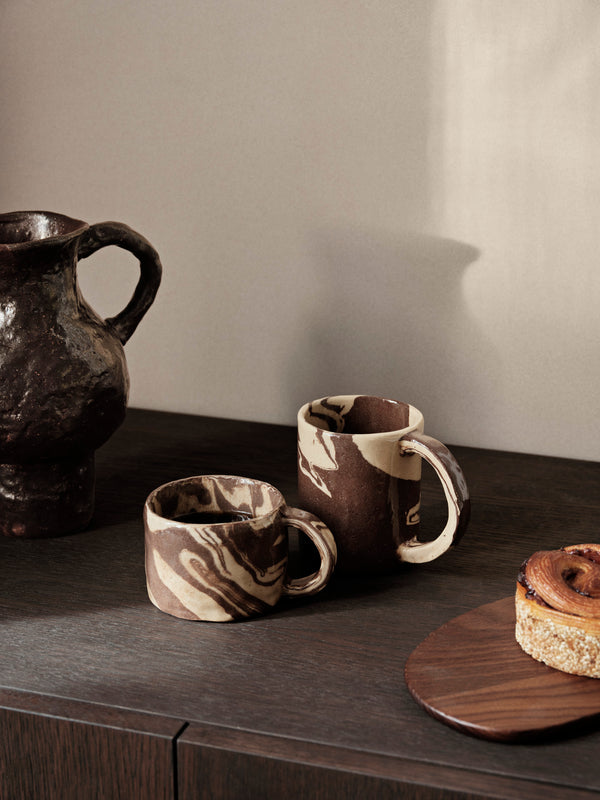 ferm LIVING Ryu Mug Tall – Sand / Brown